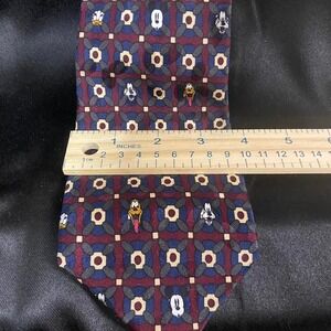 Vintage Disney Characters Necktie Mickey Mouse‎ Goofy Donald Duck Plaid